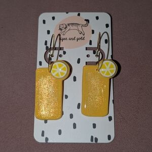Yellow Geometric Earrings